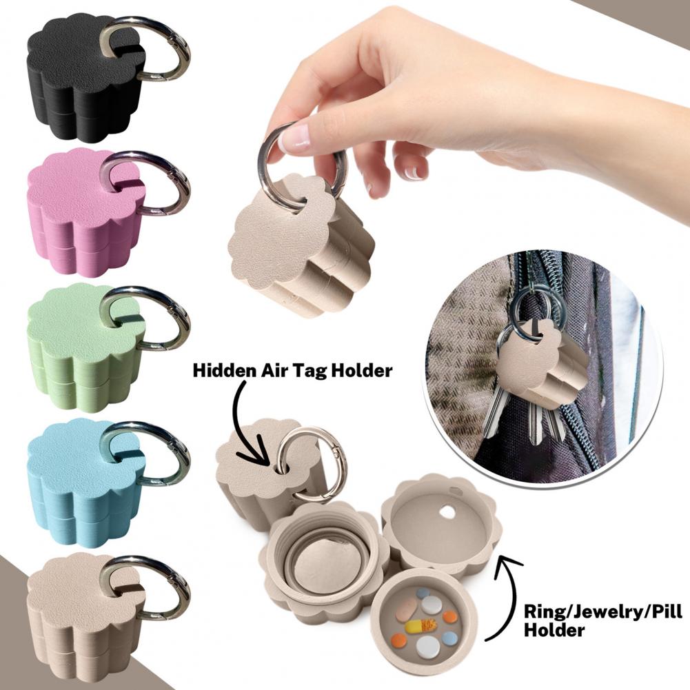 3D Printing Ring Holder - Брелок для таблеток, водонепроницаемый компактный мини-держатель,