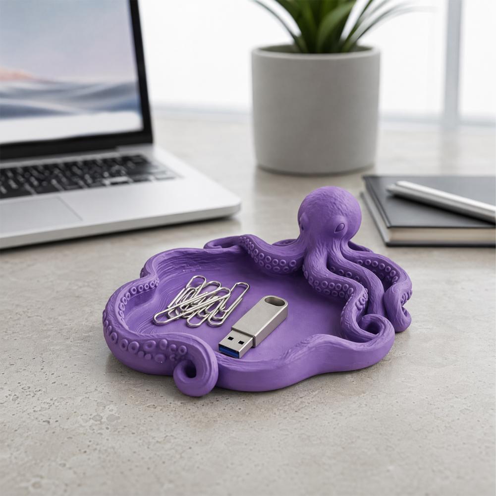 3D Printing Ring Holder - Подставка для украшений в форме осьминога,