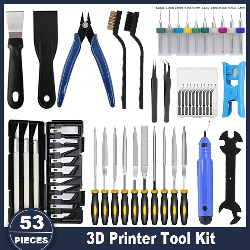 3D Printing Technology - Набор инструментов для 3D-принтера, 53 предмета