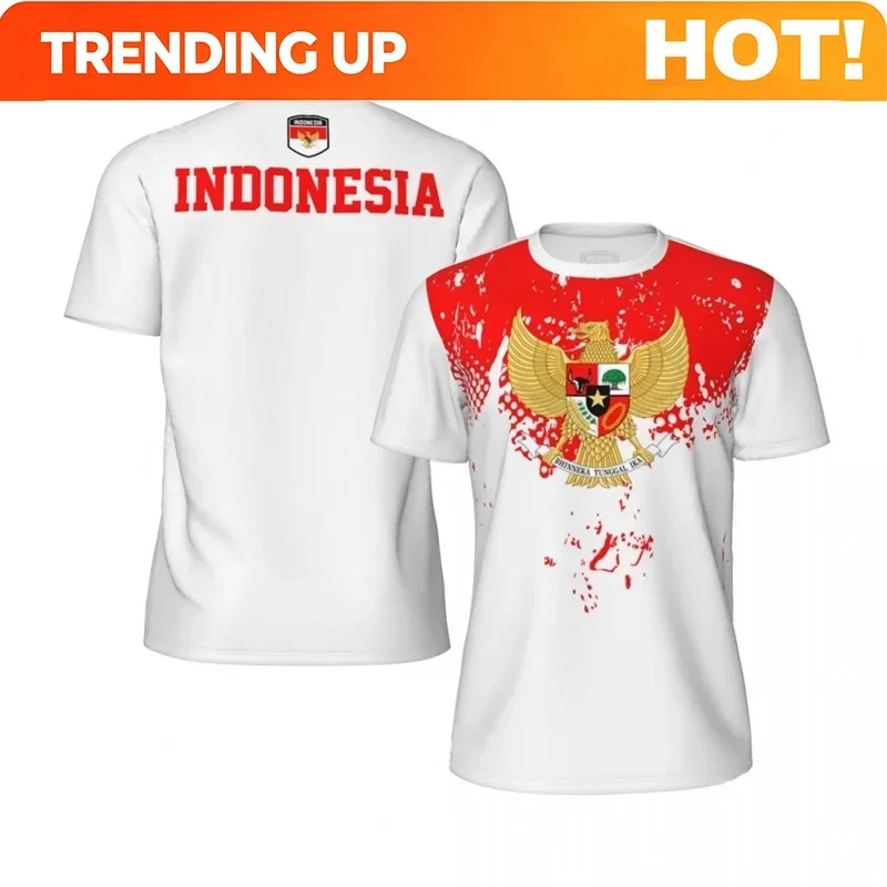 3D Printing Indonesia - Модные футболки с флагом Индонезии для